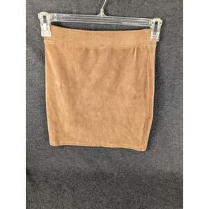 Forever 21 Size S Mustard Yellow Stretch Velvet Mini Skirt